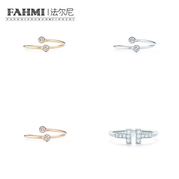 

925 silver simple fashion women's ring diamond ring european and american style original jewellery for women gift, Golden;silver