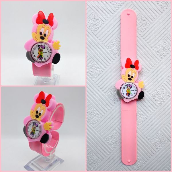 

relogio infantil cartoon 3d life waterproof mouse kids watches rubber quartz children's watch for girls boys cute kid clock baby, Slivery;brown