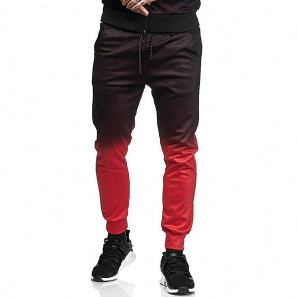 

2019 new fashion men's sport jogging fitness pant casual loose sweatpants drawstring pant w1104, Black