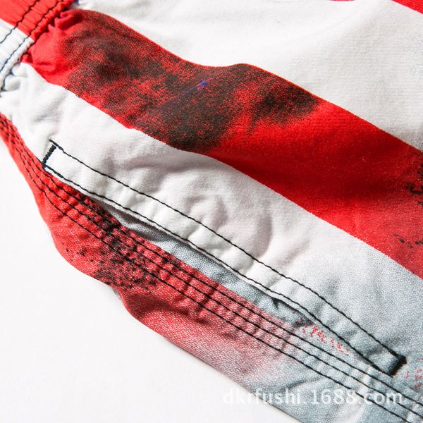 

17 new style beach shorts men's is pure cotton loose-fit large trunks shorts europe and america-style holiday casual 1755, White;black