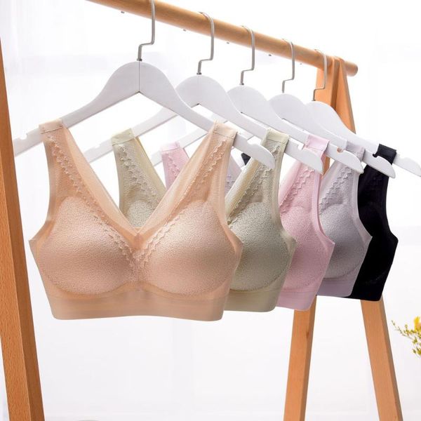 

2020 ladies newly wireless bras underwear women breathable fitness bra seamless stretchy fabric underwear for women, Black;white
