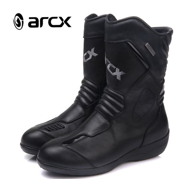 

arcx women motorcycle boots genuine cow leather moto boots waterproof motorcross black motorcycle shoes l60608