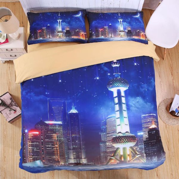 

oriental pearl 5d set of four european ultra-high definition printing and dyeing