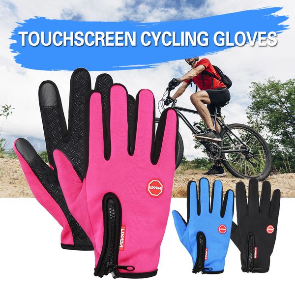 

lixada touchscreen cycling gloves windproof winter outdoor sports bike riding gloves hand warmers skiing motorcycle racing