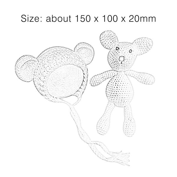 

lovely infant baby knitting crochet beanies hat with doll toy set newborn baby boy girl pgraphy prop outfit clothes costume, Yellow