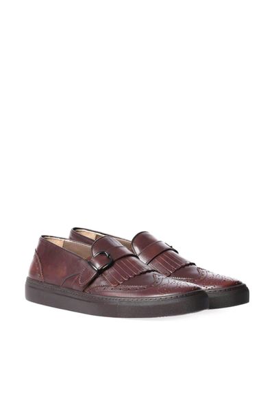 

derimod genuine leather coffee men 's shoes, Black