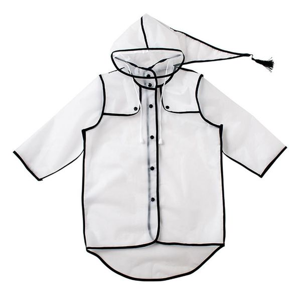 

children's raincoat girl's kids poncho waterproof rain poncho rain gear eva hooded transparent baby boys rainwear tool new s23 fid, Red;brown