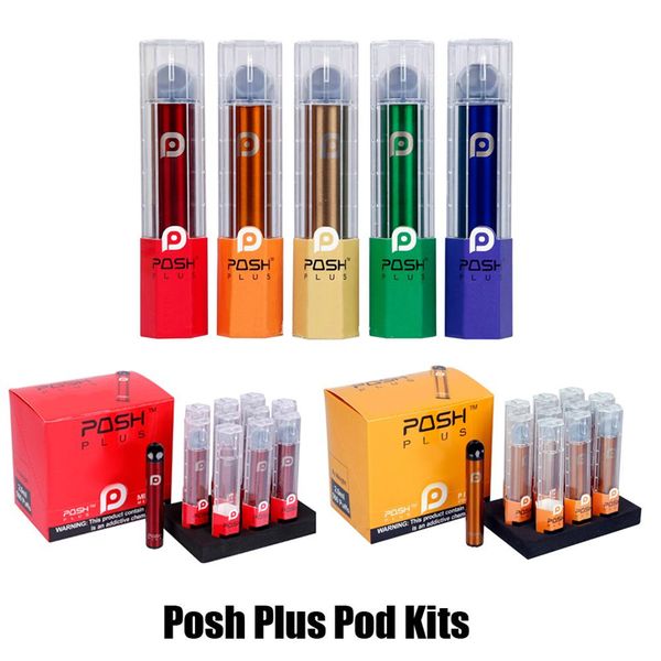

New POSH Plus disposable device posh plus pen starter kit 2.0ml pod Cartridges Retail Vape Pen Portable e-Cigs E-Cigarettes DHL Free