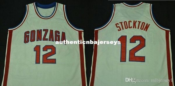 

custom john stockton gonzaga bulldogs college basketball jersey embroidery stitched any number and name, Black;blue