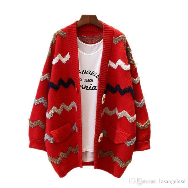 

long striped cardigan women sweater coat knitwear fashion lady open stitch long sleeve cotton oversize sweater, White;black