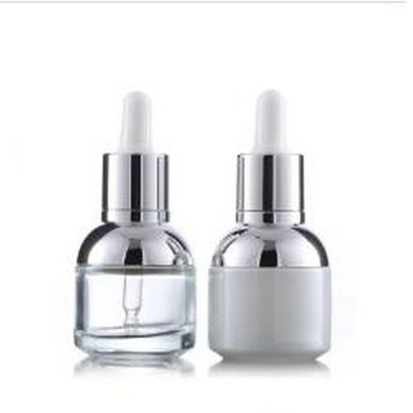 

30мл стеклянная бутылка сыворотка pearl white прозрачный cosmetic эфирное масло упаковка флакон-капельница с пластиковой заглушкой