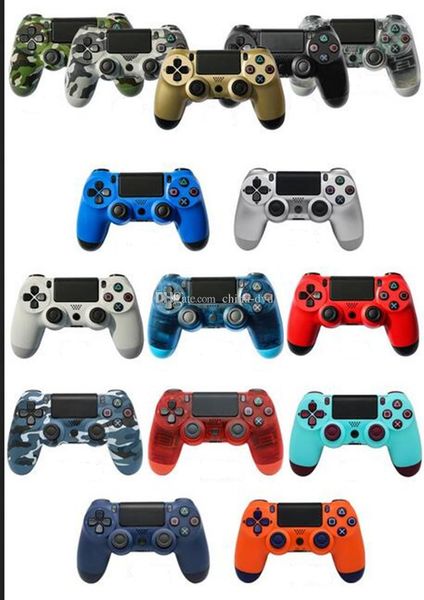 

16 color wirele bluetooth controller for p 4 vibration joy tick gamepad game controller for play tation with retail box