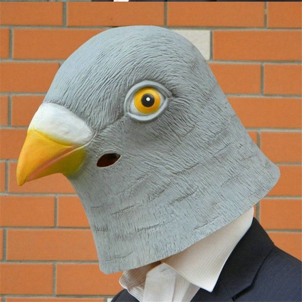 

симпатичные pigeon маска латекс giant bird глава хэллоуин косплей театр prop маски для празднования дня рождения украшения