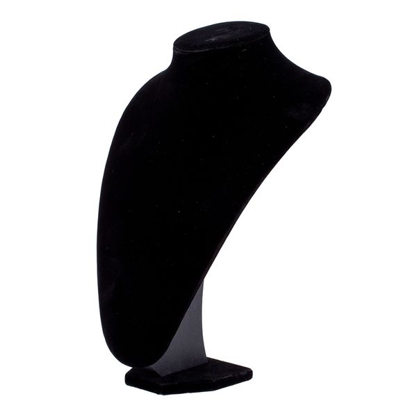 

дисплей ювелирных изделий держателя цепи ожерелья бюст черный бархат витрина дисплея поддержка, Silver