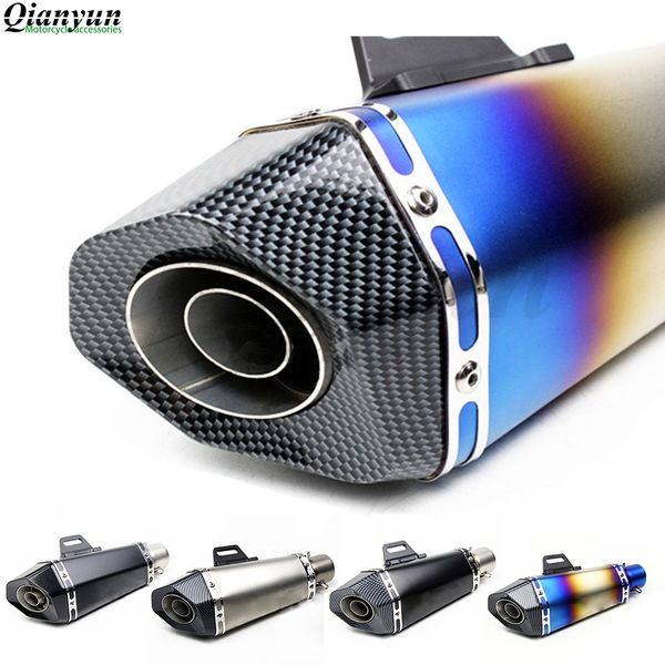 

51mm universal motorcycle exhaust pipe muffler racing escape exhaust moto for yamaha fz1 fazer fz6 fz6r fz8 xj6 fjr1300 xjr1300