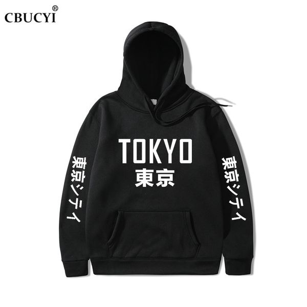 

2019 new arrival japan harajuku hoodies tokyo city printing pullover sweatshirt hip hop streetwear men/women hooded sweatshir, Black