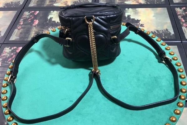 

realfine888 5a 598594 17см marmont мини рюкзак matelasse шеврон кожа, молния закрытия, с пылевым мешком, dhl бесплатная доставка