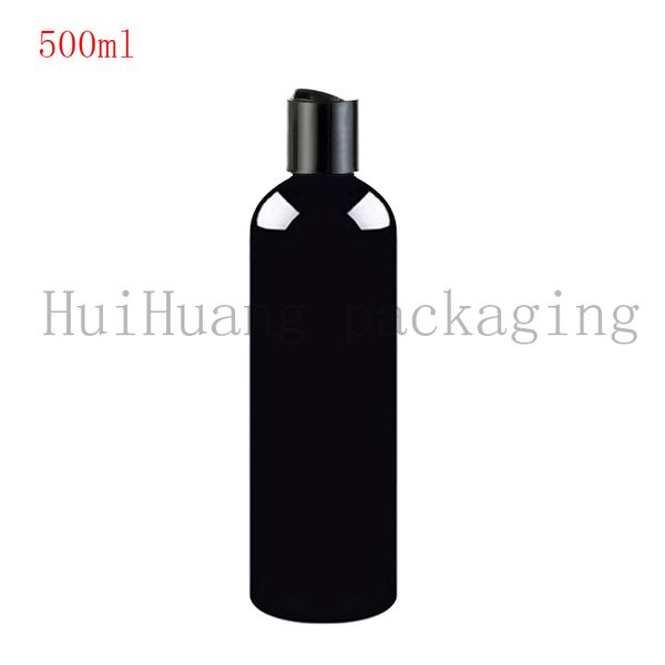 

20pc 500ml disc cap black bottle empty plastic travel bottle pet lotion travel size plastic empty bottles for shampoo