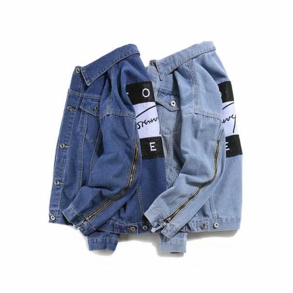 

mens designer men's denim jacket fashion jeans jackets slim fit casual streetwear vintage mens gosha jean jacket clothing tom fashion j, Black;brown