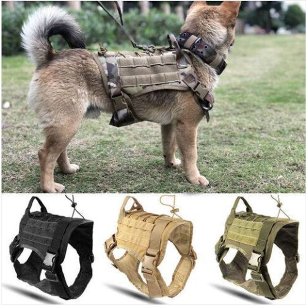 

sales wholesales police k9 tactical training dog harness military adjustable molle nylon vest