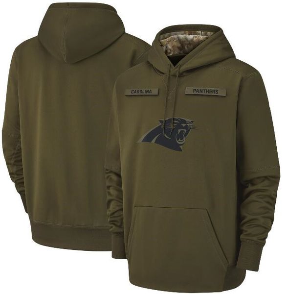 

2018 men carolina sweatshirt panthers salute to service sideline therma performance pullover hoodie olive size s-3xl ing, Blue;black