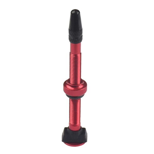 

60mm aluminum red bike tubeless tires presta valves universal vacuum-nozzle