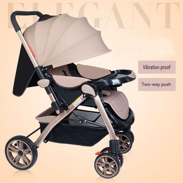 

aluminum tube high landscape baby stroller can sit and reclining lightweight baby carriages two-way luxury version