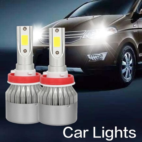 

2019 c6 car led headlight bulbs h1h7h4h11 9005 super bright car lights fog lights single lamp dual-lamp model