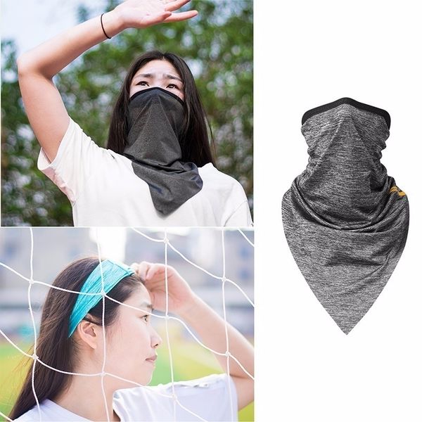 

cycling face mask soft icy silk scarf windproof dust face mask bike neck sunscreen masks bicycle accessories, Black
