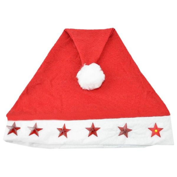 

new santa hat with flashing lights size - light up christmas hat
