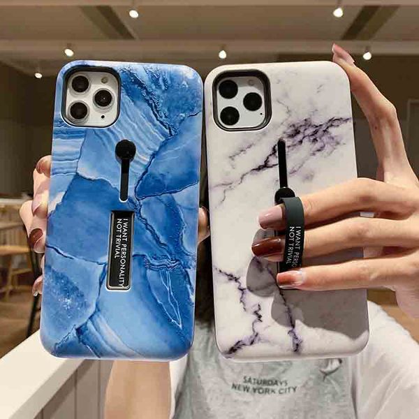 

phone case for iphone 11 pro max xs max xr marble patterns/colors with handheld belt protector for samsung note10 s9 s10 plus