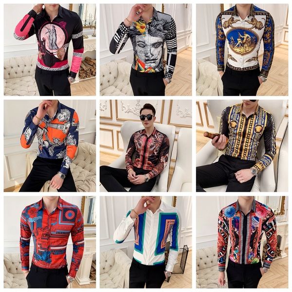 

мужские 2020 роскошные дизайнерские футболки 3d печатный плед кнопка вниз одежда 20ss лето новый бренд мода повседневная тонкий мужская руба, White;black