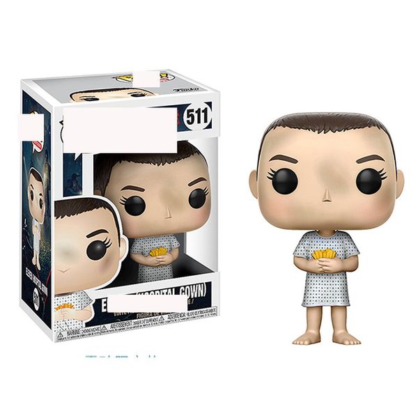 

funko pop stranger things eleven (больничный халат) виниловая фигурка с коробкой #511 игрушка для мальчиков подарок на вечеринку хорошее кач