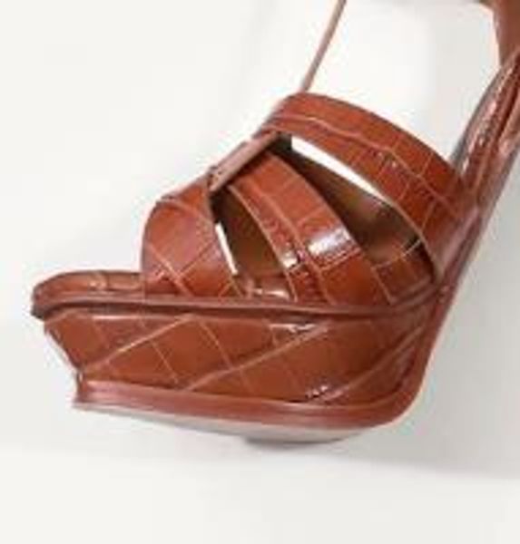 

designer-er platform sandals women shoes t-strap high heels sandals lady shoes pumps original leather, Black