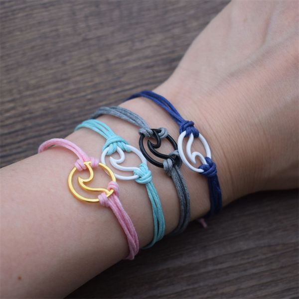 

bohemian beach jewelry woven bracelet ladies gift geometric charm bracelet, Black