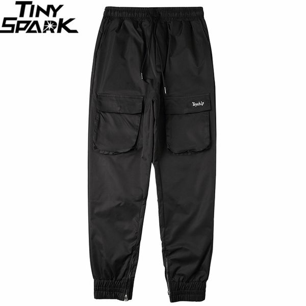 

2020 hip hop cargo joggers pants pockets men streetwear harem pants harajuku black trousers fashion casual baggy hipster