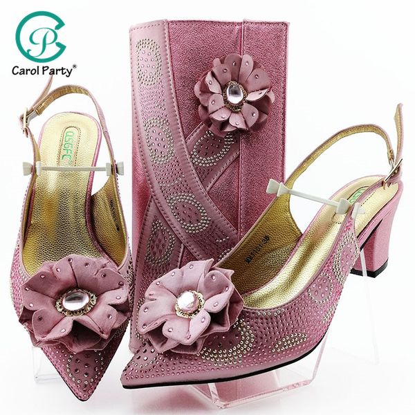 pink shoes and handbags to match