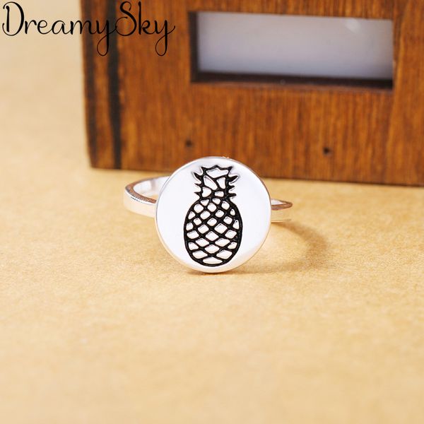 

personality punk retro 925 sterling silver round rings for women simple ladies adjustable size ring wedding jewelry anillos, Slivery;golden