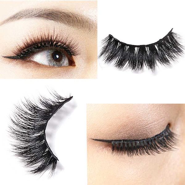 

false eyelashes fashion 1 pairs 3d mink hair reusable natural thick long eye lashes wispy makeup beauty extension tools