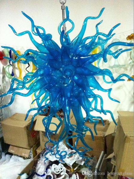 

ac led bulbs 110v/240v handicraft home lamp residential lighting blue handmade art chandelier