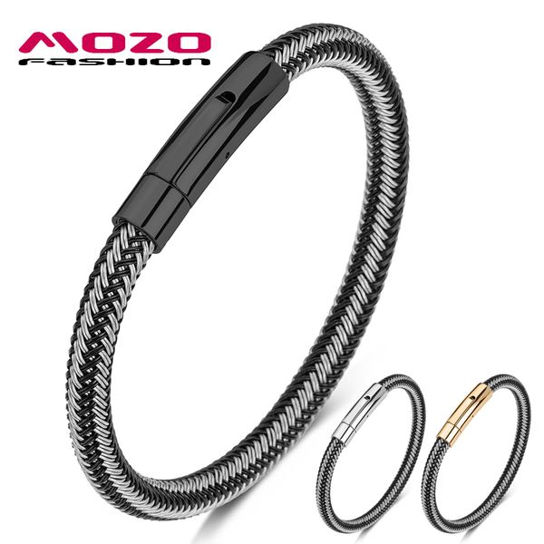 

2020 new classic men charm bracelets wire rope braided babgle trendy women accessories jewelry, Golden;silver