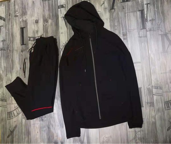 

new mens tracksuit embroidery letters printed mens joggers hoodie sweaerst sportswear tracksuits suits plus size l-5xl, Gray