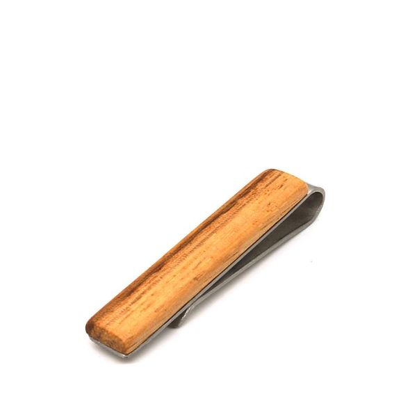 

solid wood men's suit shirt collar clip original wooden zebra wood tie clip custom fashion business, Silver;golden