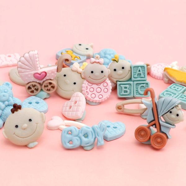 

20pieces cute cute baby decoration flat back resin cabochon diy scrapbooking resin ornament for diy home hair decoration
