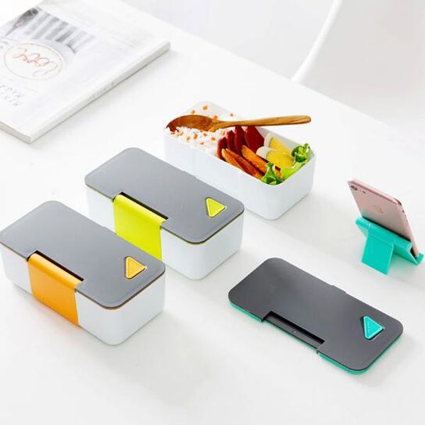 Scatola da pranzo giapponese per microonde, scatola da pranzo per cellulare, scatola da pranzo in plastica monostrato per adulti e studenti