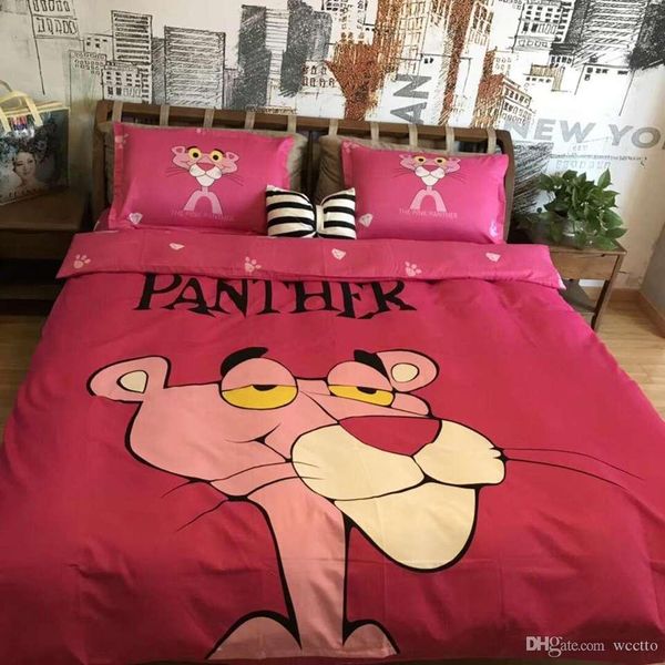 

designer bedding 4pcs cotton bedding sets king or  brand bed cove r suit print letter autumn and winter bedding 025