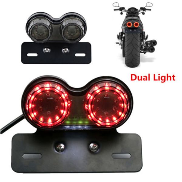 

universal led motorcycle light tail lamp turn signal light dual trailer lights brake license plate holder lights