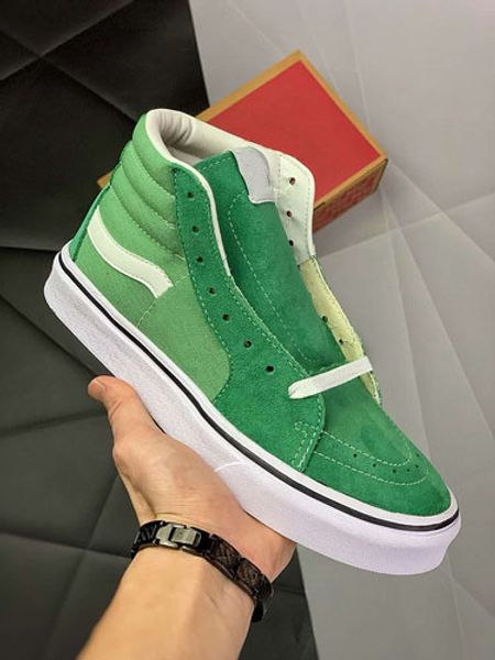 

2020 old skool sk8-hi yellow orange green high mens designer shoes women men neakers canvas casual shoes, Black
