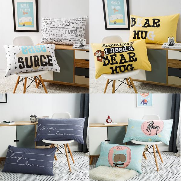 

2019 new product 1pc 100%cotton super soft printed pillowcase household pillowcase pillow case