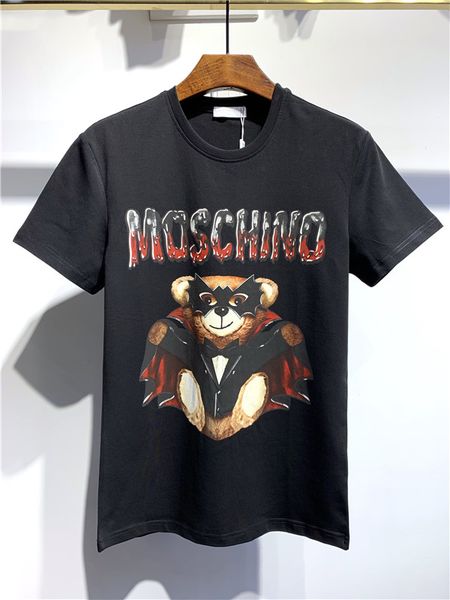 

20ss t-shirt spring and summer new high grade cotton printing short sleeve round neck panel t-shirt size: -xxxxl- women skull, White;black